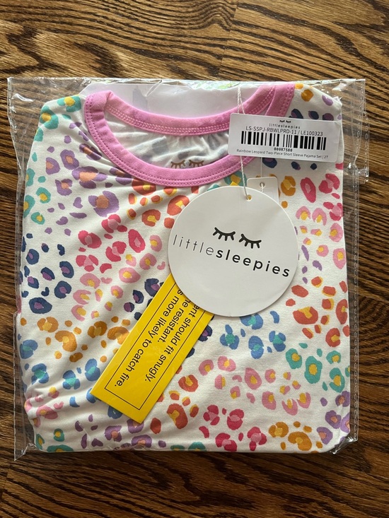 Little Sleepies Other - NWT Little Sleepies Rainbow Leopard Short Sleeve Pajama Set with Pink Trim